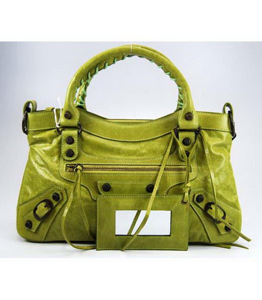 Balenciaga City Piccolo Bag in pelle verde chiaro